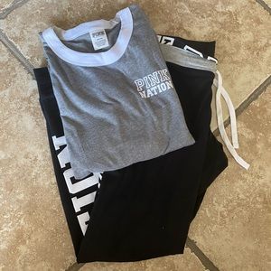 PINK Victoria’s Secret Long Sleeve Legging Set